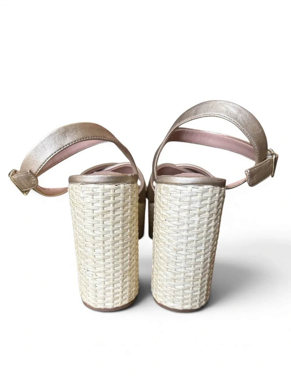 Steven by Steve Madden Gold Daire Espadrille Platform Sandals Women’s Size 8M